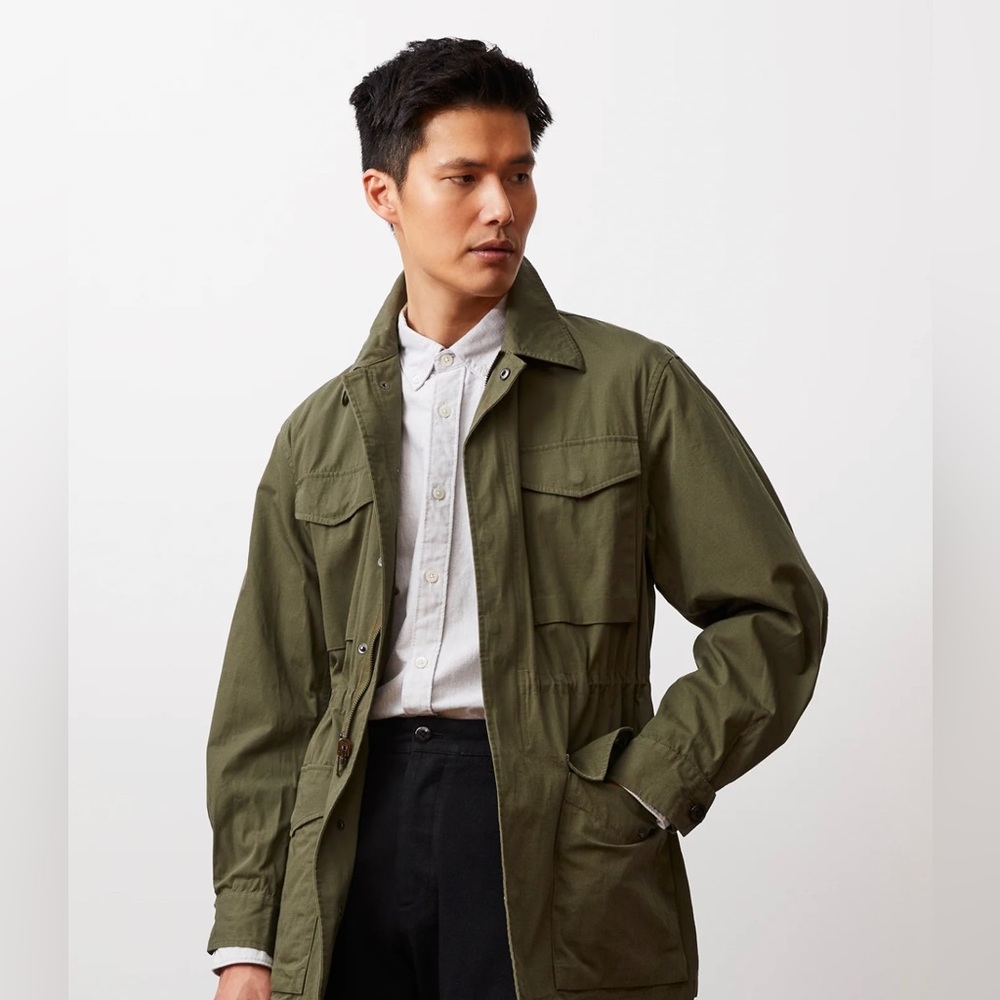 Todd Snyder Italian Ripstop Field Jacket in Olive